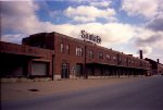 The old Santa Fe station sits vacant in this photo